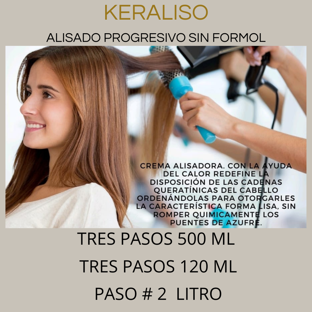 KERALISO LITRO PASO 2- ALISADO SIN FORMOL - 100% LISO