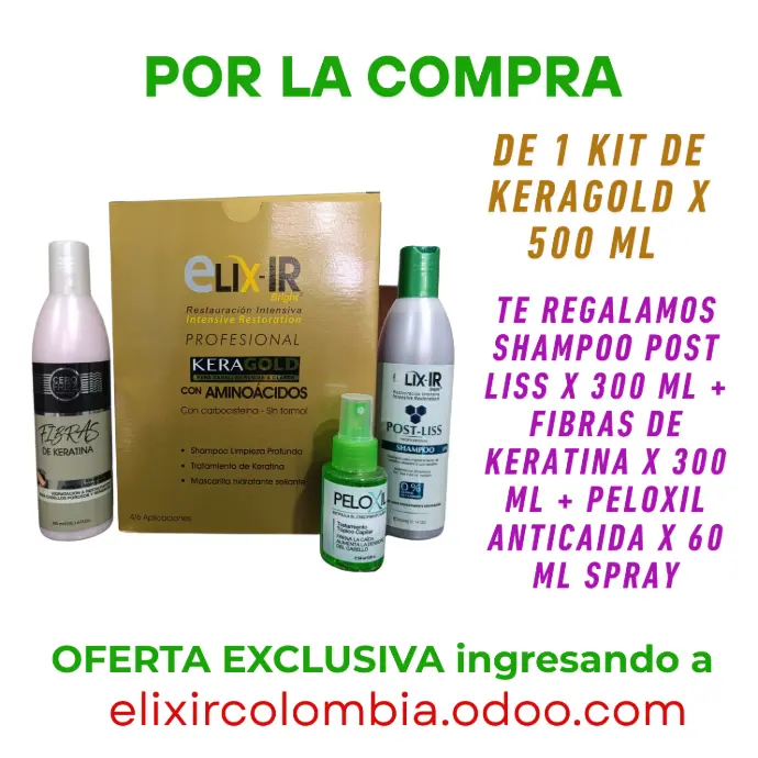 KIT KERAGOLD X 500 ML GRATIS OTROS PRODUCTOS